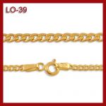 Złoty łańcuszek - pancerka - 45cm LO-39