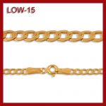 Złoty łańcuszek - pancerka - 42cm LOW-15