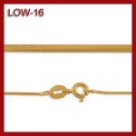 Złoty łańcuszek - żyłka - 42cm LOW-16