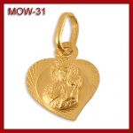 Złoty medalik - serduszko MOW-31