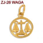 Złota zawieszka - Znak zodiaku WAGA ZJ-26