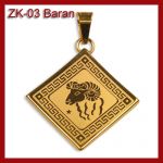 Złota zawieszka - Znak zodiaku Baran ZK-03