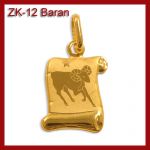 Złota zawieszka - Znak zodiaku Baran ZK-12