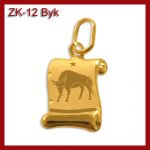Złota zawieszka - Znak zodiaku Byk ZK-12