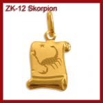 Złota zawieszka - Znak zodiaku Skorpion ZK-12