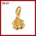 Złota przywieszka - charms - koniczynka ZK-21