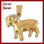 Złota zawieszka - Znak zodiaku Baran ZO-01