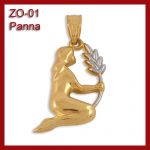 Złota zawieszka - Znak zodiaku Panna ZO-01