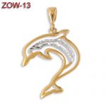 Złota zawieszka - delfin ZOW-13
