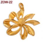 Duża złota zawieszka - kwiat ZOW-22