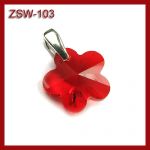 Srebrna zawieszka kwiatekz kryształem Swarovskiego ZSW-103